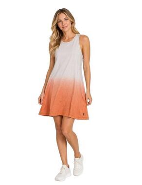 Vans Women's White Fades to Salmon Cotton Tank Top Dress